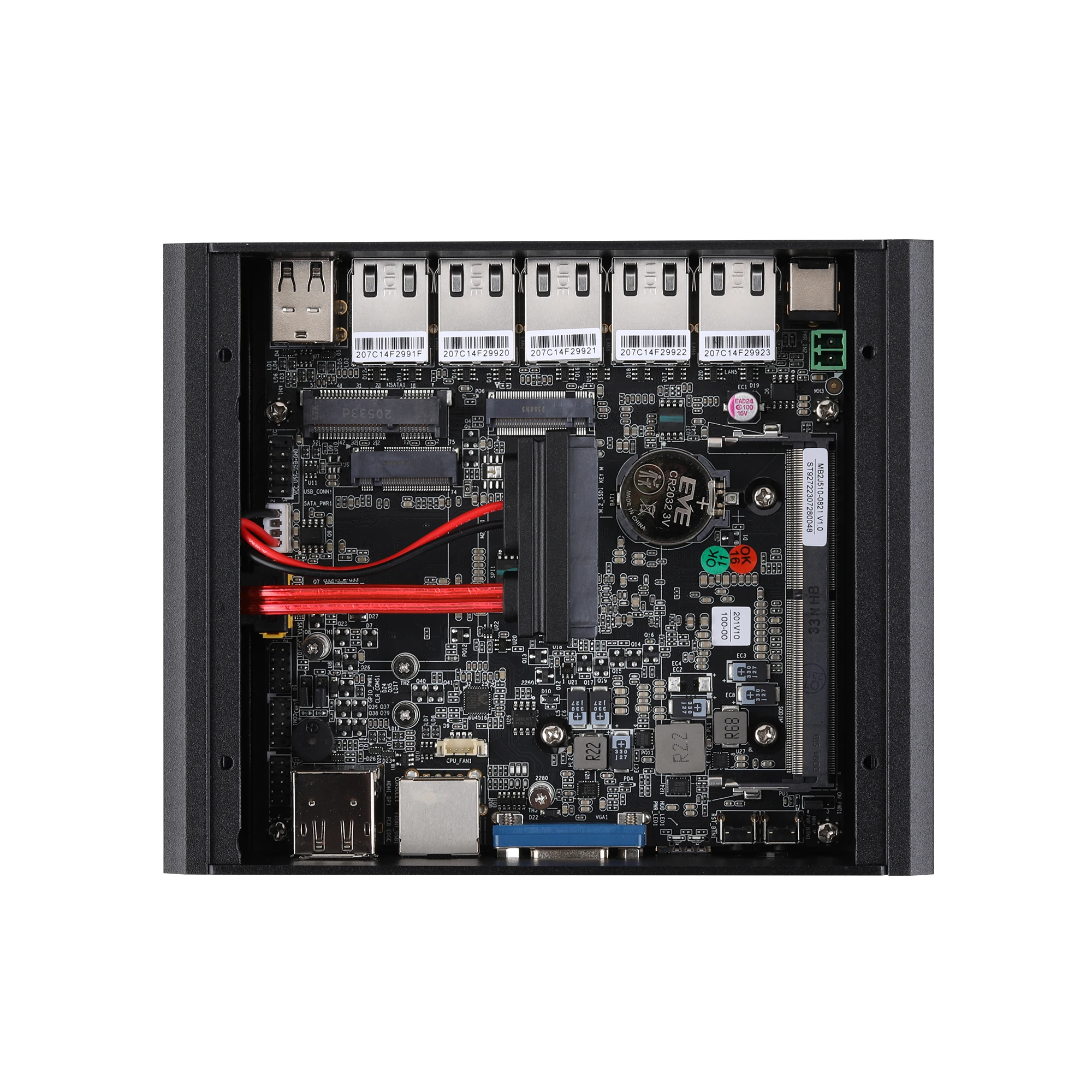 Kansung K10821G5 Mini PC Fanless Computer Elkhart Lake Celeron J6412 Quad Core with 5x2.5 Gigabit Intel LAN Firewall Router 6