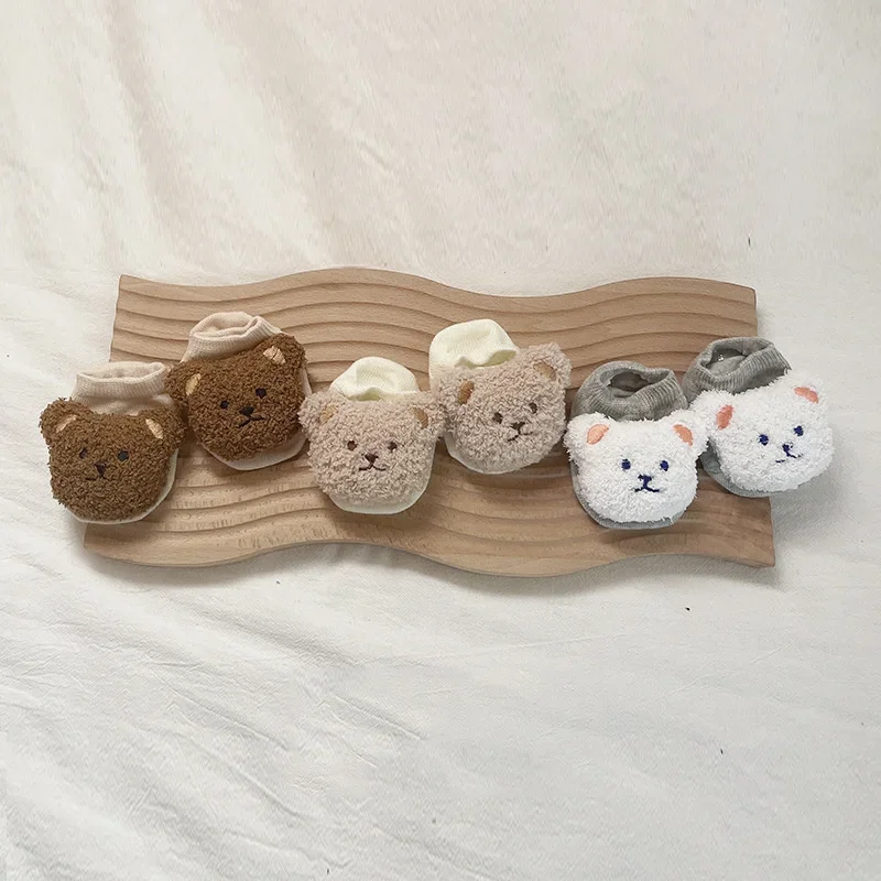 Baby Short Socks Newborn Cartoon Bear Sock Kids Boys Girls