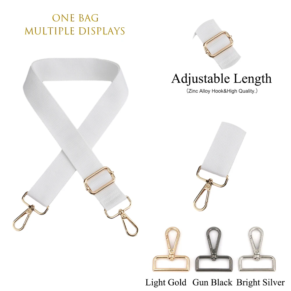 

Handbag Strap 5CM Widening Canvas Cotton Colorful Fabric Straps Replacement Adjustable Expansion Band Crossbody New Bag Bandage