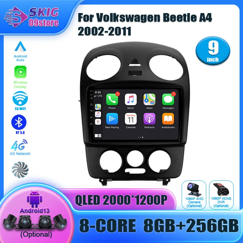 

For Volkswagen Beetle A4 2002 -2011 Android Car Radio Multimedia player Navigation Android Autoradio CarPlay video Stereo camera