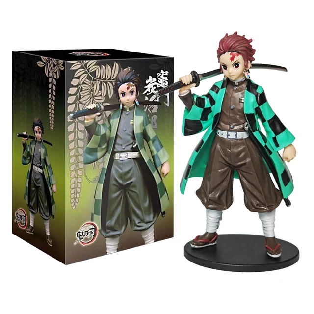 Anime Kamado Tanjirou Nezuko Demon Slayer Figure Action Figures PVC Model Toys Zenitsu Figurine Inosuke Kimetsu No Yaiba Figura - With box Tanjirou