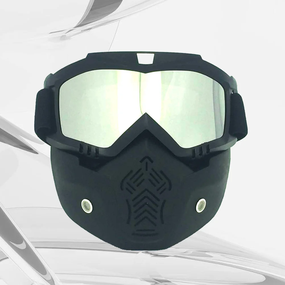 

Motor Glasses Goggles Vintage Motorbike Lens Motorcycle Face Mask Detachable