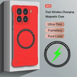 Slim Magnetic Frameless Solid Color Shockproof Phone Case - Xiaomi Mi 10 Pro 5G (Red)