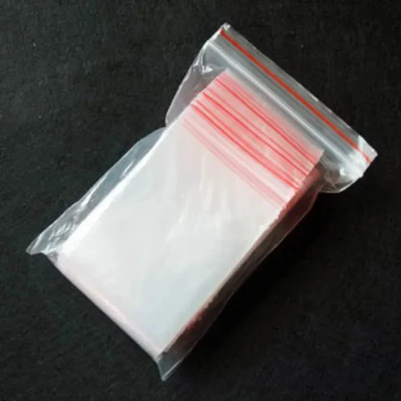 100/300pcs Small Zip Lock Plastic Bag Reclosable Transparent Bag Shoe Bag Vacuum Bag Poly Clear Bags Thickness 0.05mm