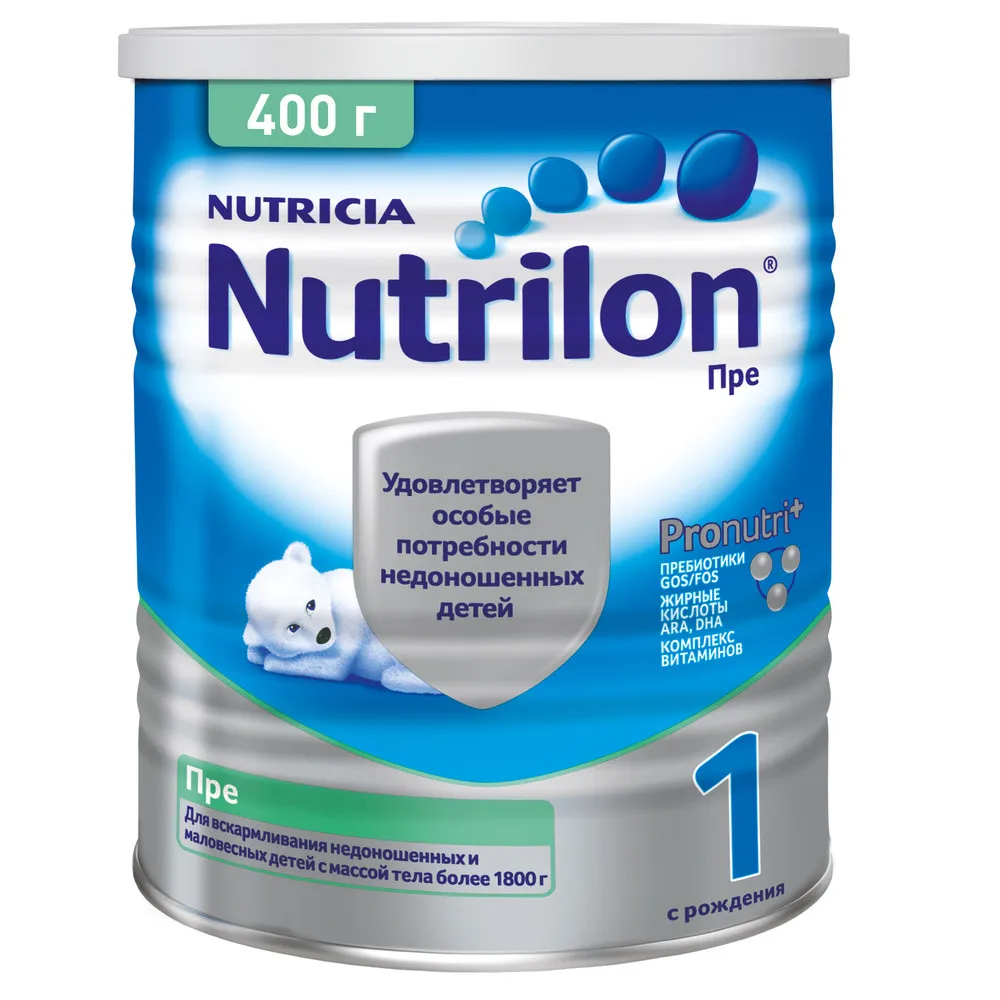 Смесь сухая Nutrilon Пре 1 для недоношенных детей 400г с 0 месяцев | Мать и ребенок