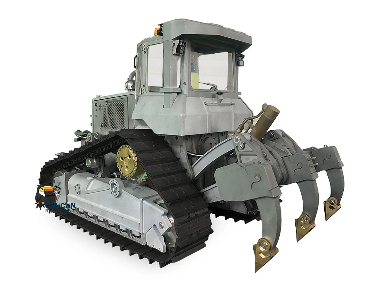 LESU 1/14 Aoue-DT60 Crawler Dozer Bulldozer DIY RC Hydraulic Model Truck Pump Lights Unpainted Unassembled RC Toys Model 3