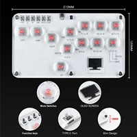 Hitbox Leverless Controller Fight Sticks Custom 12Keys All-Button Arcade Fightstick Keyboard for PS4/PS3/Switch/PC RGB Keyboard - Image 4
