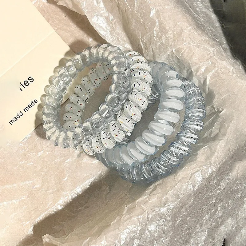 Spiral No-Crease Hair Ties – Strong Grip Ponytail Holders