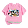 Summer Children Clothes 100%Cotton T-shirt Girls Boys Tops  Mickey Mouse Clubhouse Cartoon Toddler Round Neck Short-sleeved 3