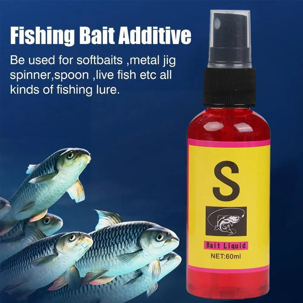 

60cm Fishing Attractant Liquid Blood Worm Scent Spray Potion Flavor Fishy Attractant Fishing Carp Fish Bass Additive Trout B6Q0