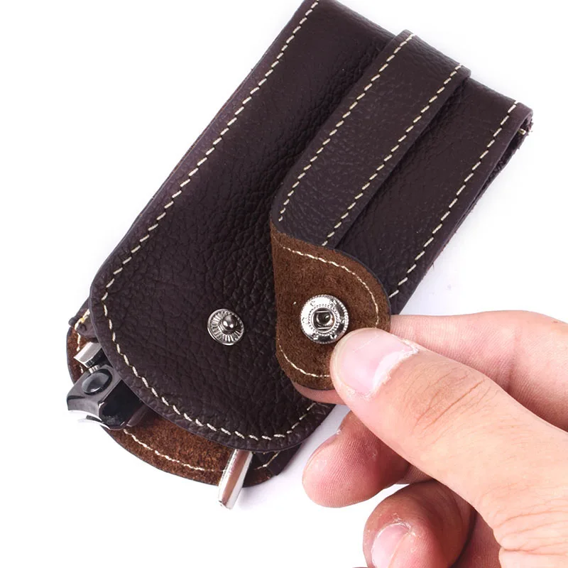 

Hasp Car Key Holder Organizer Bag Soft Genuine Leather Keychain Housekeeper Case Wallet EDC Women Men Pull-Style Keys Pouch