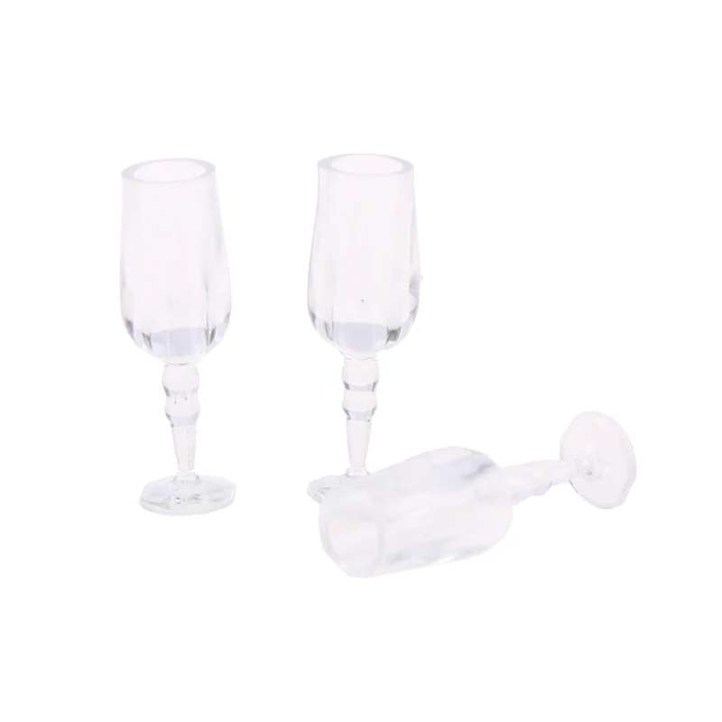 6Pcs 1/12 Dollhouse Miniature Wine Glass Mini Goblet Cup Toy for ob11 bjd Blythe Decoration Doll House Accessories 4