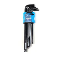 Hexagon Wrench Batch Set Bright Black Spherical Extended/Medium Long Hexagon Wrench 9-piece General Combination 1
