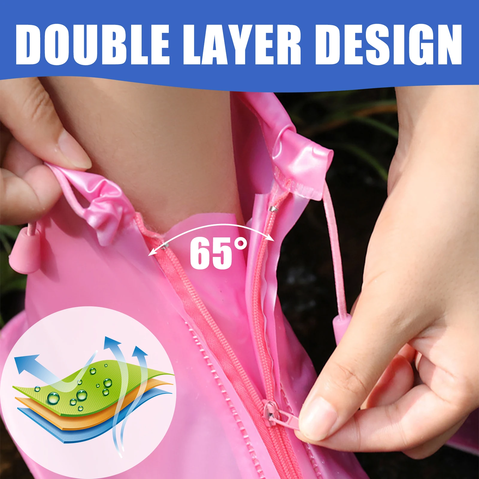 Waterproof Silicone Reusable Non-Slip Wear-Resistant Rain Shoe Covers Protector for Outdoor Rainy Day silicone shoe covers rain shoe covers rain shoe protector shoe covers