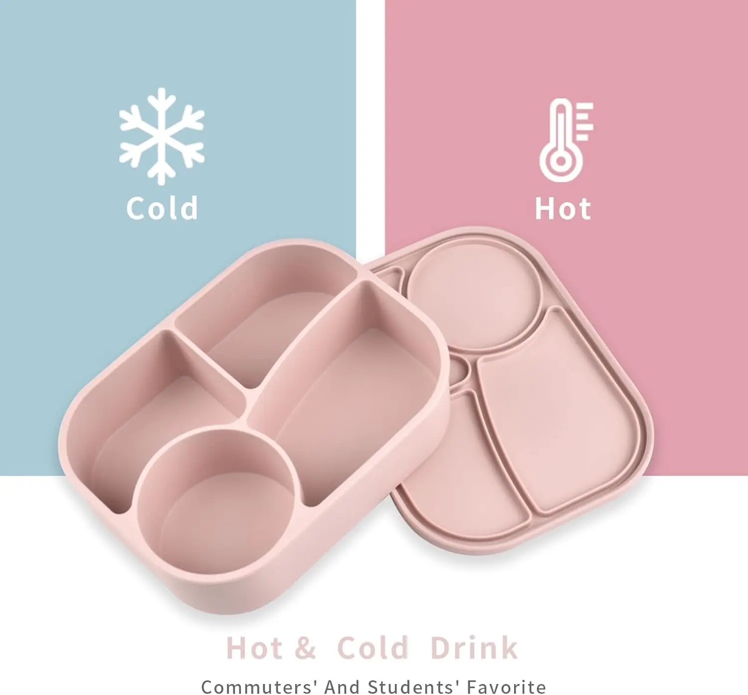 Silicone Food Storage Containers Reusable Silicone Bento Lunch Box Containers with Lids Microwave Dishwasher Safe BPA-Free Boxs