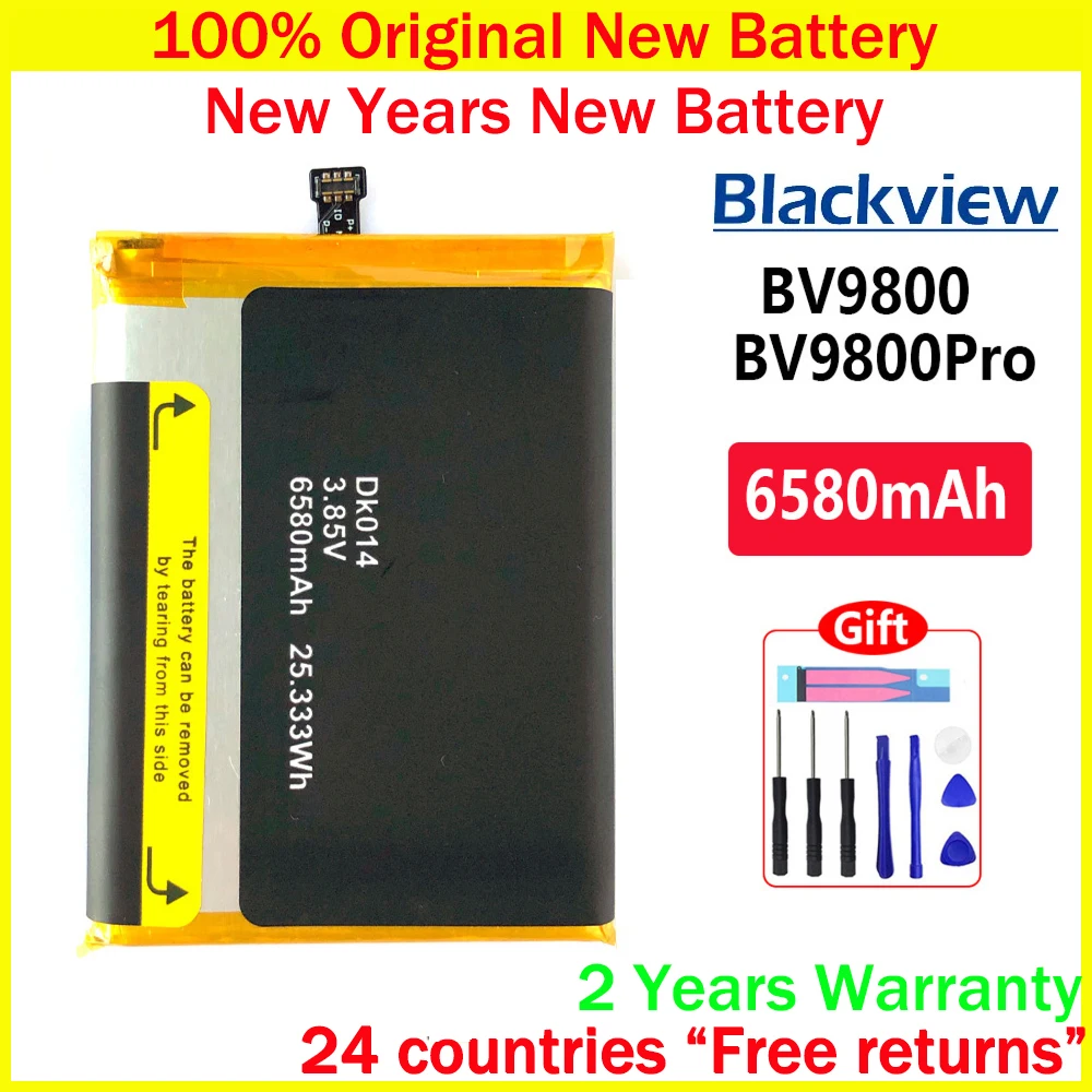 New Original BV 9800 6580mAh DK014 Replacement Battery For Blackview BV9800 / BV9800 Pro BV9800Pro With Free Tools