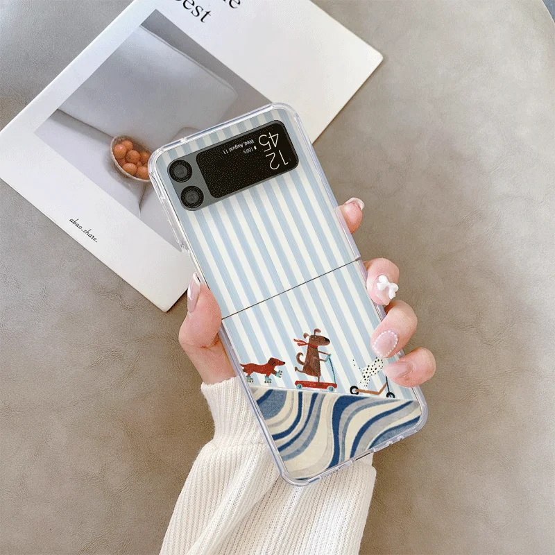 Cute Striped Animal Cat Shockproof Phone Case Cover