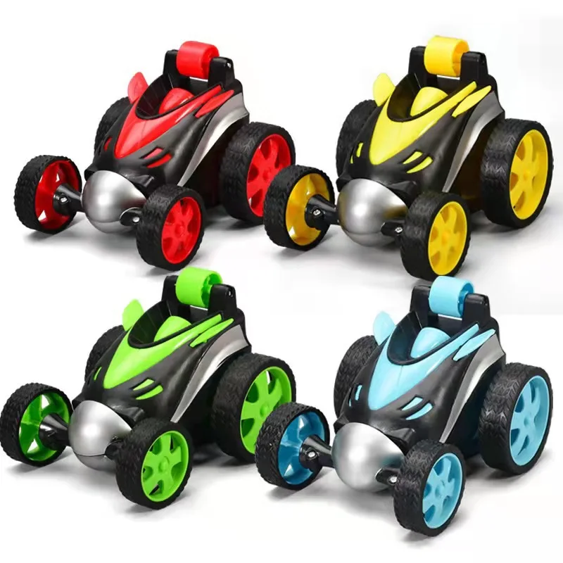 New Stunt Electric Car Dumper Double Sided Tumbling Bucket Car Giocattoli Elettrici Illuminazione Musica Car Model Vehicle Toys For Kids B085