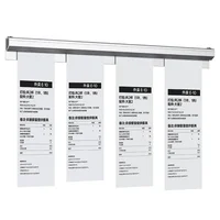 20/30cm Restaurant Ticket Holder Aluminum Order Rack Receipt Holder Silvery Kitchen Slide Check Rack for Office Cafes Pubs 2