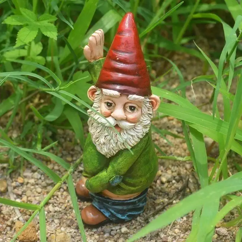 Neues kreatives Design, exquisite Statue, Kunstharz, Kunsthandwerk, weißer bärtiger alter Mann, Zwergskulptur, Weihnachtsgarten, Hofdekoration – Detail 4