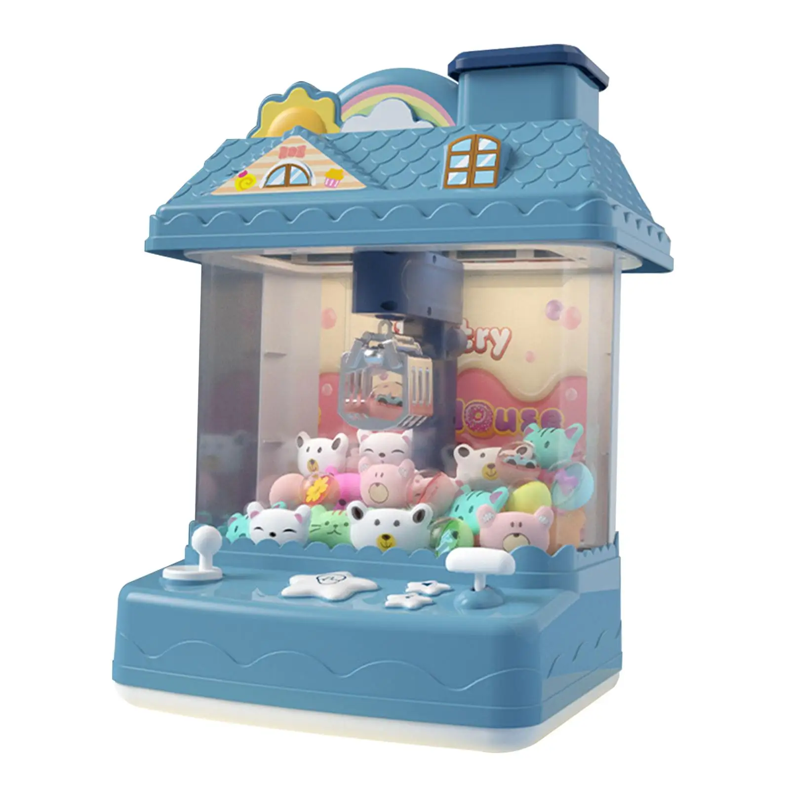 Claw Machine with Music & Light Indoor Grabber Prize Dispenser Toys Candy Capsule Claw Game for Children Girls Boys Kids Gift