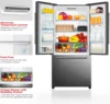 GLR18FS5S16 French Door Refrigerator with Installed Ice Maker and Bottom Freezer Adjustable Electrical Thermostat Control, Frost 2