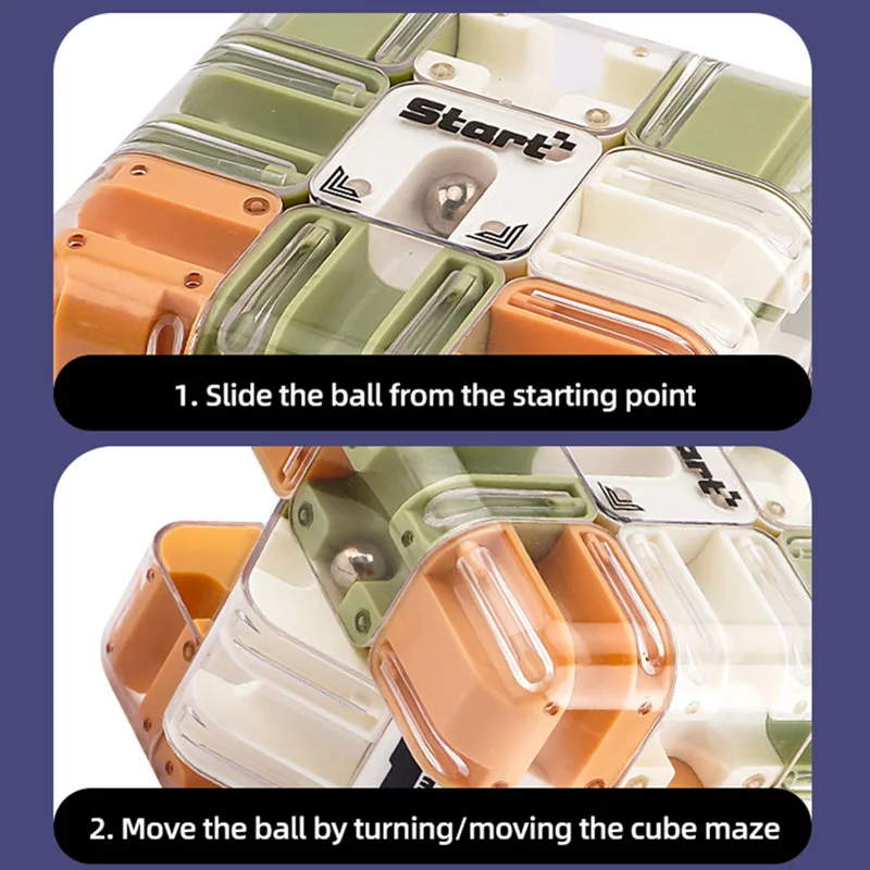 3D Maze Magic Cube Fidgeting Toys Kids Labyrinth Creative Puzzle Intelligence Cube Logical Thinking Anti Stress Educational Toys