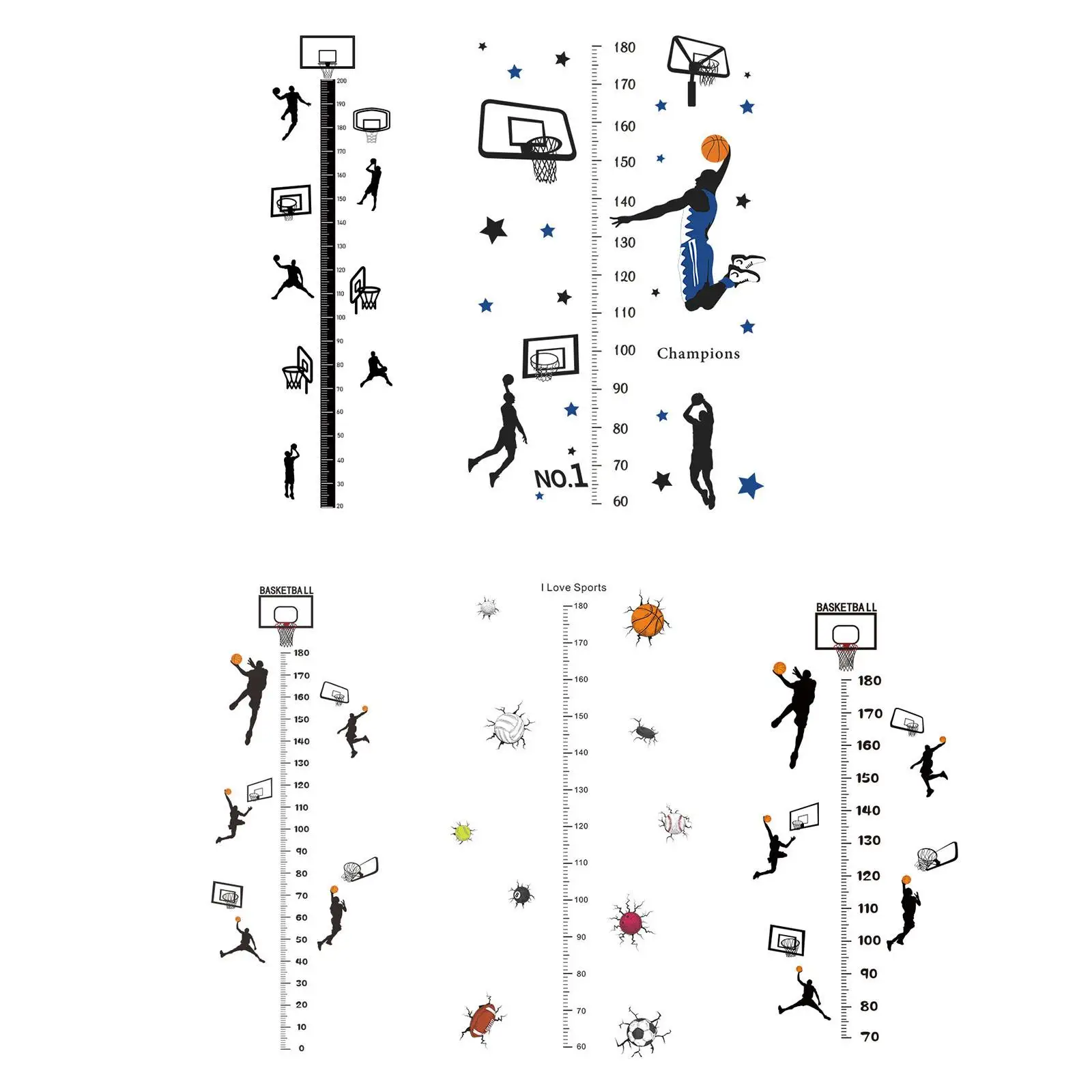 Growth Height Chart Wallpaper Wall Ruler for Living Room Play Room Nursery
