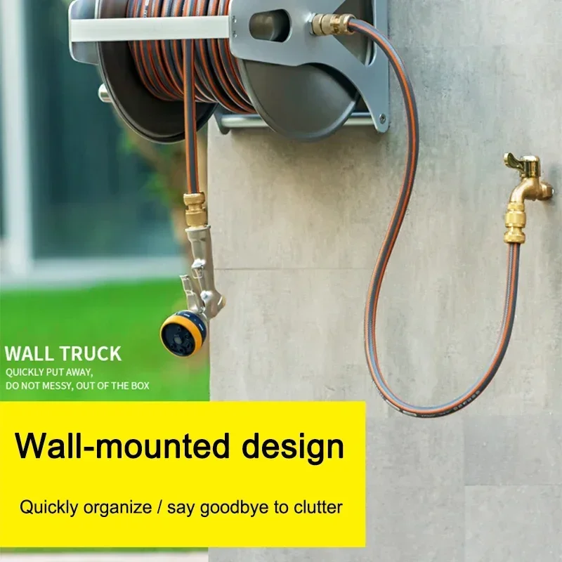 Brand-new Metal High-pressure Watering Washing Car Washing Floor Water Pipe Hose Connected To Tap Water Storage Rack Household