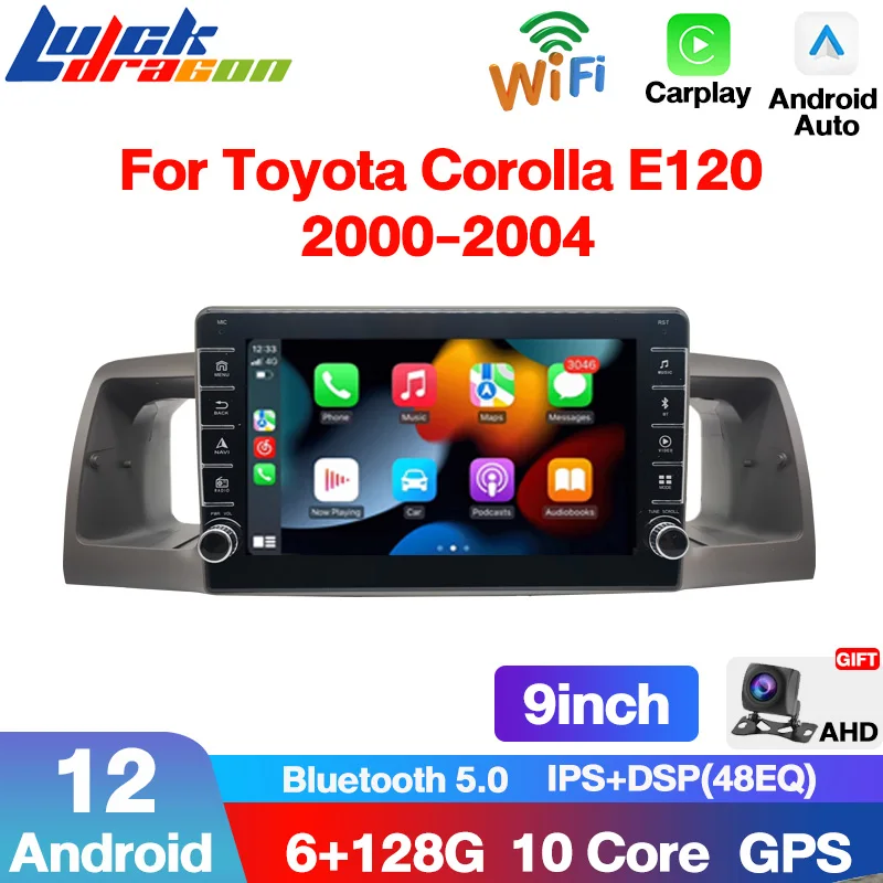 

Radio Android12 Multimedia Player 4G Wifi GPS For Toyota Corolla E120 e120 BYD F3 2007-2011 Autoradio Carplay Android Auto Radio