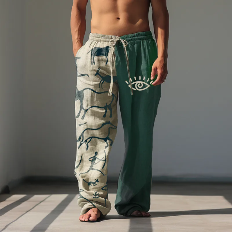 Men's And Women's Pants Summer pants Beach pants Stretch Waist 3D Printed Graphic Printed Flowers/Flowers Comfortable Casual Eve summer pants