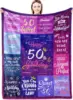 1PC 50th Birthday Gift Blanket 50 * 60 inches, creative gift, flannel blanket 1