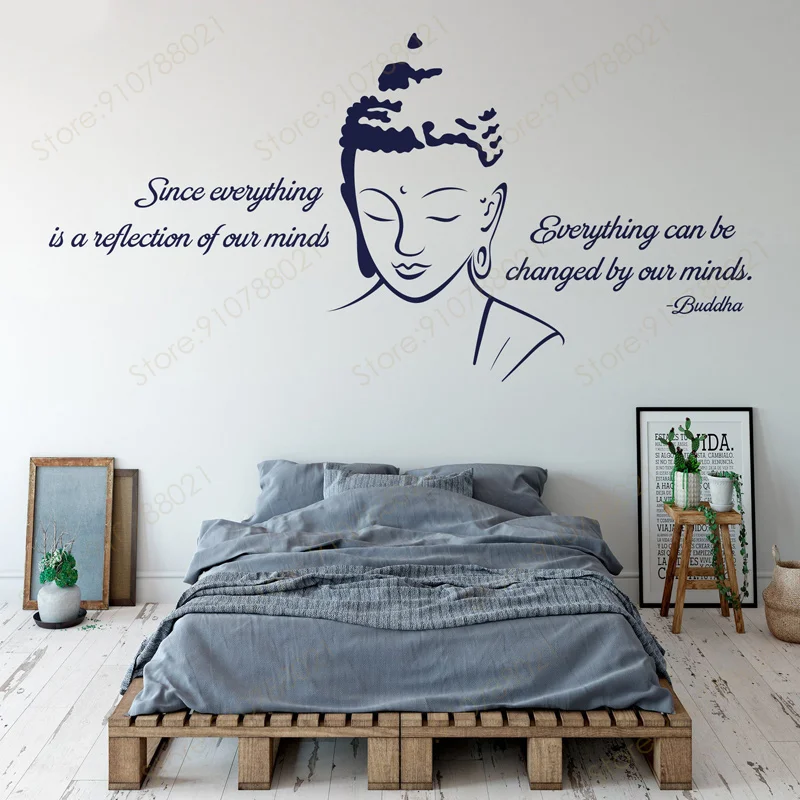 

Buddha Motivational Quotes Buddha Vinyl Wall Stickers Mural Art Decoration House Home Interior Room Decor Decals Removable S533