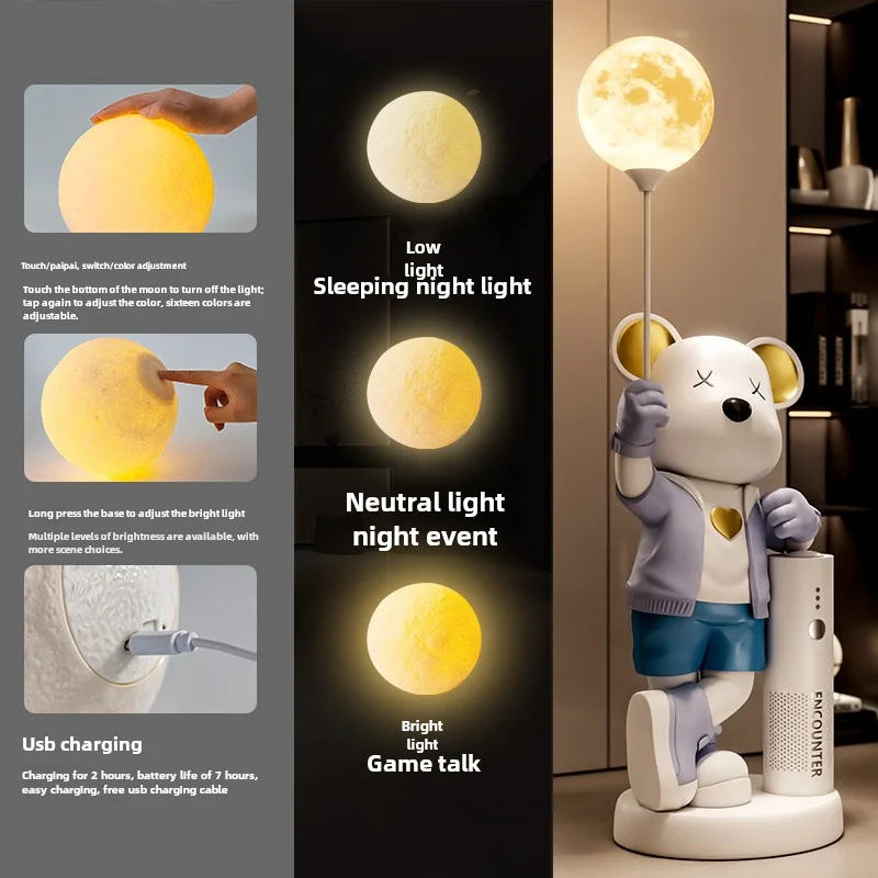 Violent Bear Ornaments Living Room Sofa Large Floor Decoration Piggy Bank Bluetooth Speaker Gift Living Room Decoration 5