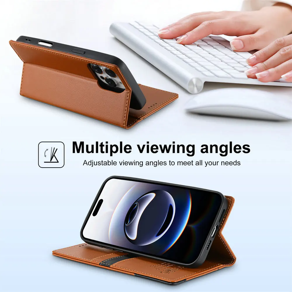 Luxury RFID Leather Flip Cover Case for Samsung Galaxy Note and S Series