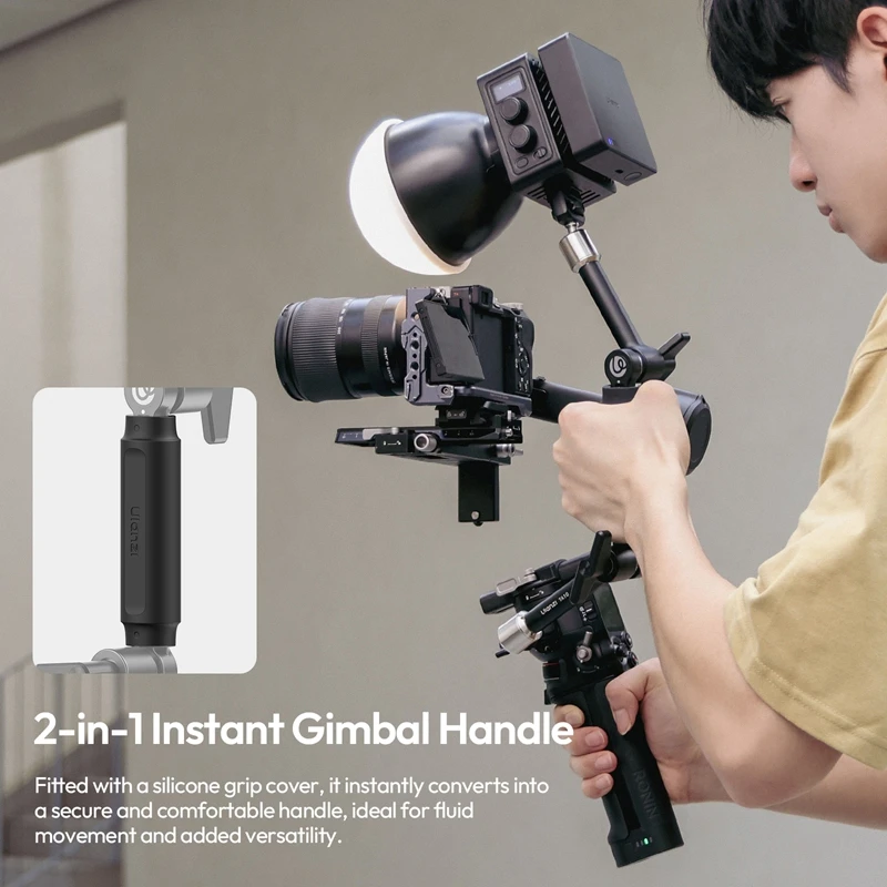 Ulanzi TA10 3-Section Magic Articulating Arm with 360° Pivot Ball Head for Live Monitoring Desktop Overhead Shots POV Tracking