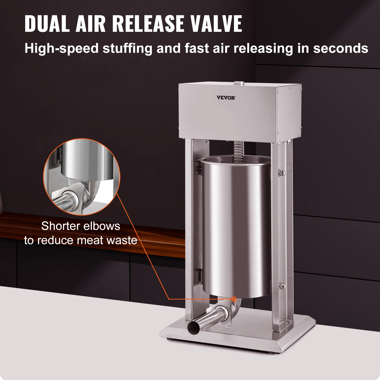 VEVOR Electric 10L/15L Sausage Stuffer Stainless Steel Making Sausage Machine Commercial Grade with 4 Filling Funnel for Home sausage stuffer