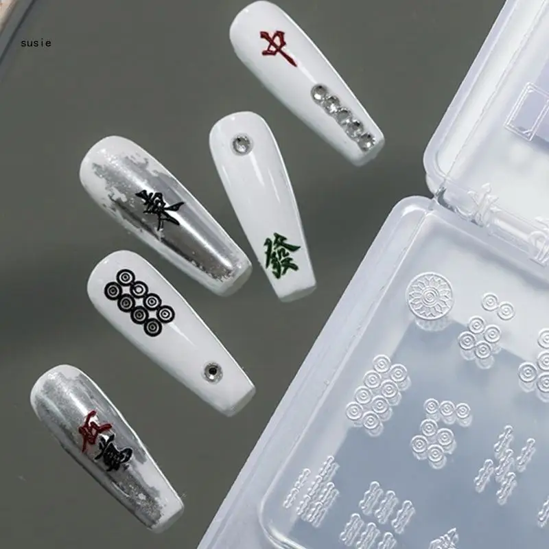 X7YA 나비 엠보싱 네일 아트 금형 3D 실리콘 조각 금형 아크릴 UV 젤 네일 아트 실리콘 금형 Diy 소녀 네일 아트 너무