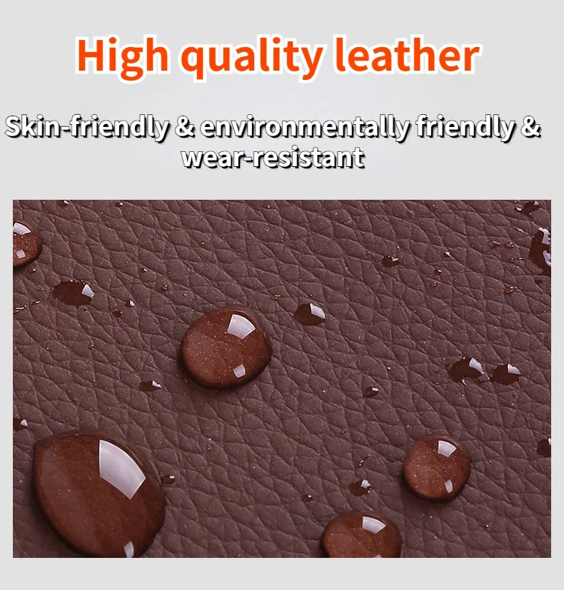Luxury Leather Car Seat Organizer with Foldable Tray and Storage Pockets