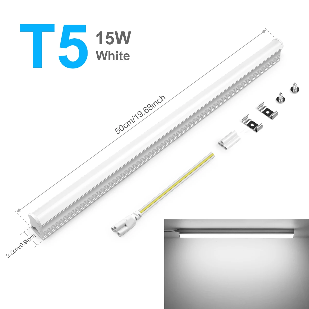 ตัวเลือกสินค้า หลอดไฟ LED อลูมิเนียม T5 T8 50 ซม. 15-25 วัตต์