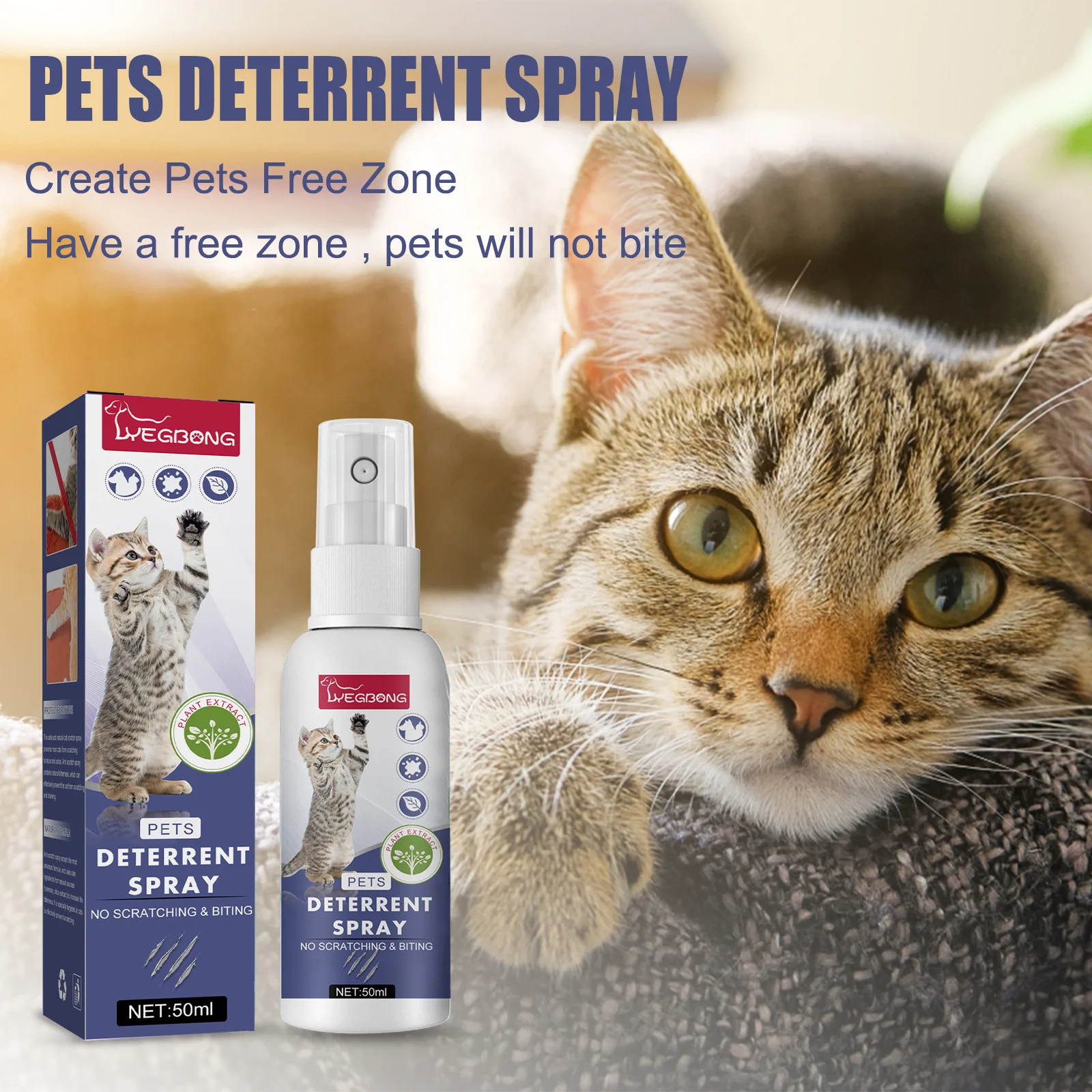 50ml Cat Spray Training Aid For Cat Anti Scratch Furniture Protector Keep  Pet Off Cats Scratching Post Safe Restraint Pet Spray