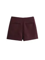 High Waist Solid Skort for Women Fashion Side Zipper Female Shorts Skirts Mujer - Image 3