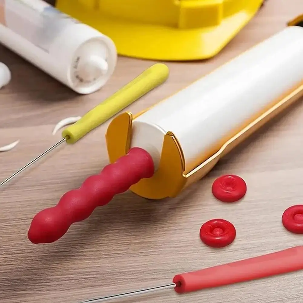 Caulk Cap 10Pcs Red Saving Cap Sealer Saver Open Caulking Tube For Sealing Preserving Eropper Latex Adhesives Tool