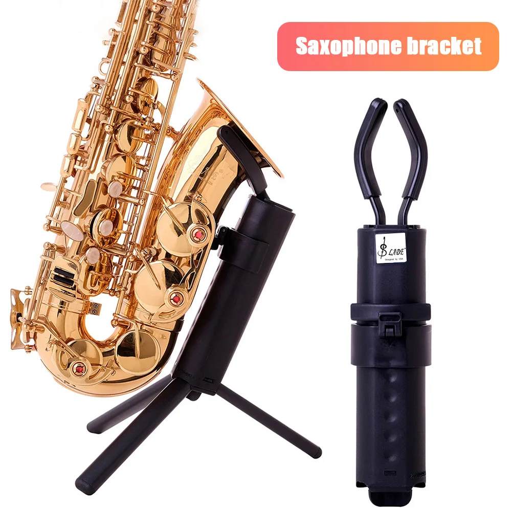 Foldable Alto Saxophone Stand Adjustable Portable Alto Sax Stand Anti-Slip Triangle Base Design Woodwind Protection Accessories