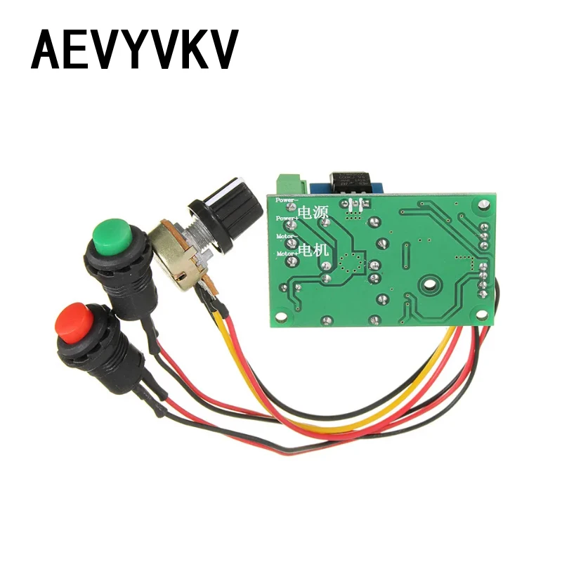 Regolatore di velocità del motore DC Regolatore PWM DC 6V 12V 24V Interruttore avanti e indietro Regolatore del motore Controllo della velocità regolabile - immagine 4