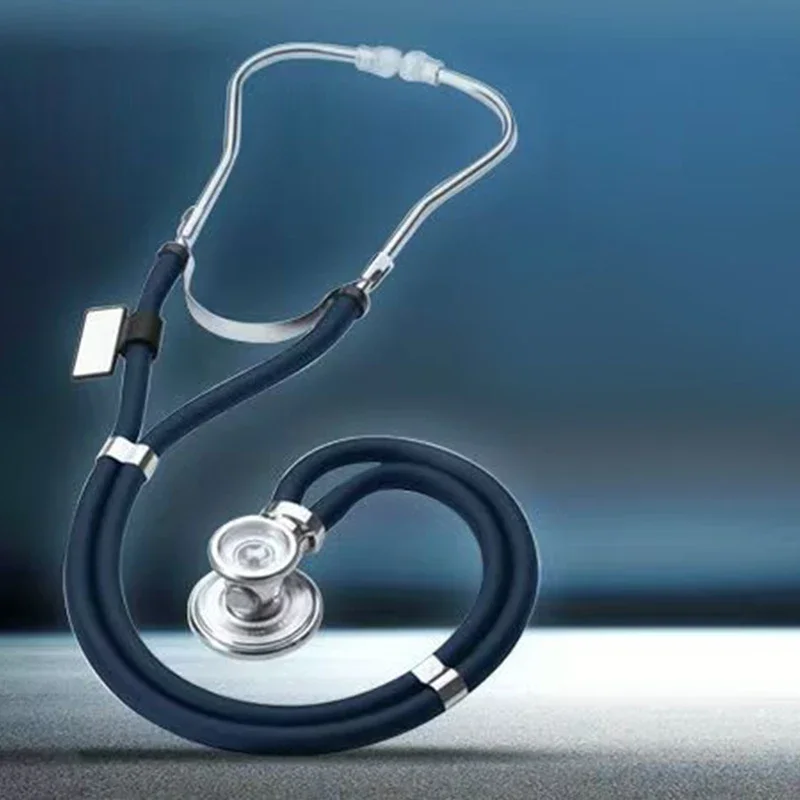 Multi functional dual head stethoscope, cardiology medical stethoscope, medical professional equipment