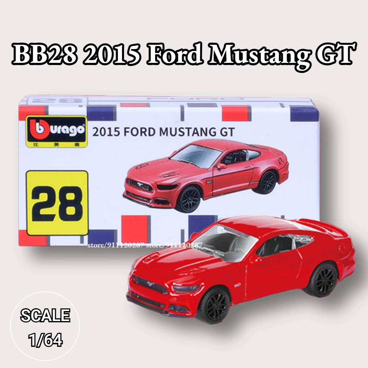 Miniature Car Ford Mustang, Diecast Model Mustang Gt