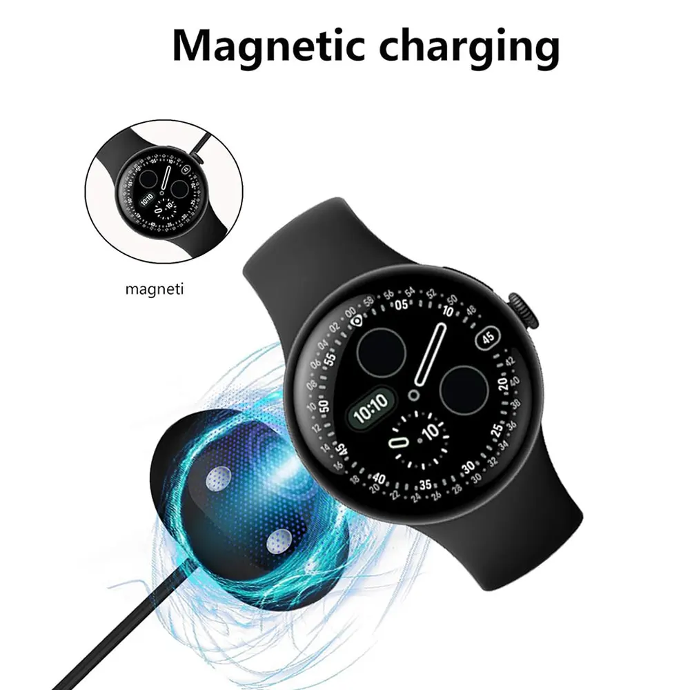 Google Pixel Watch 4 41mm 45mm 자기 USB/Type-C 충전 전원 충전용 100CM 고속 충전 케이블 베이스