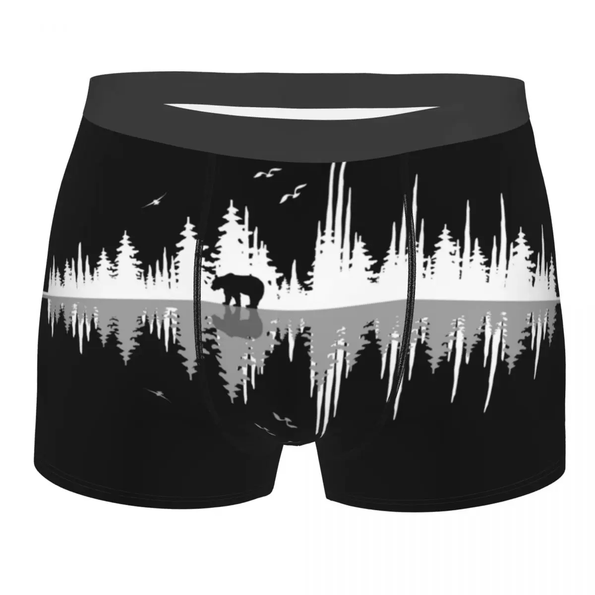 

Men's Boxer Shorts Panties The Sound Of Nature - Music Sound Wave Soft Underwear Homme Humor Plus Size Underpants