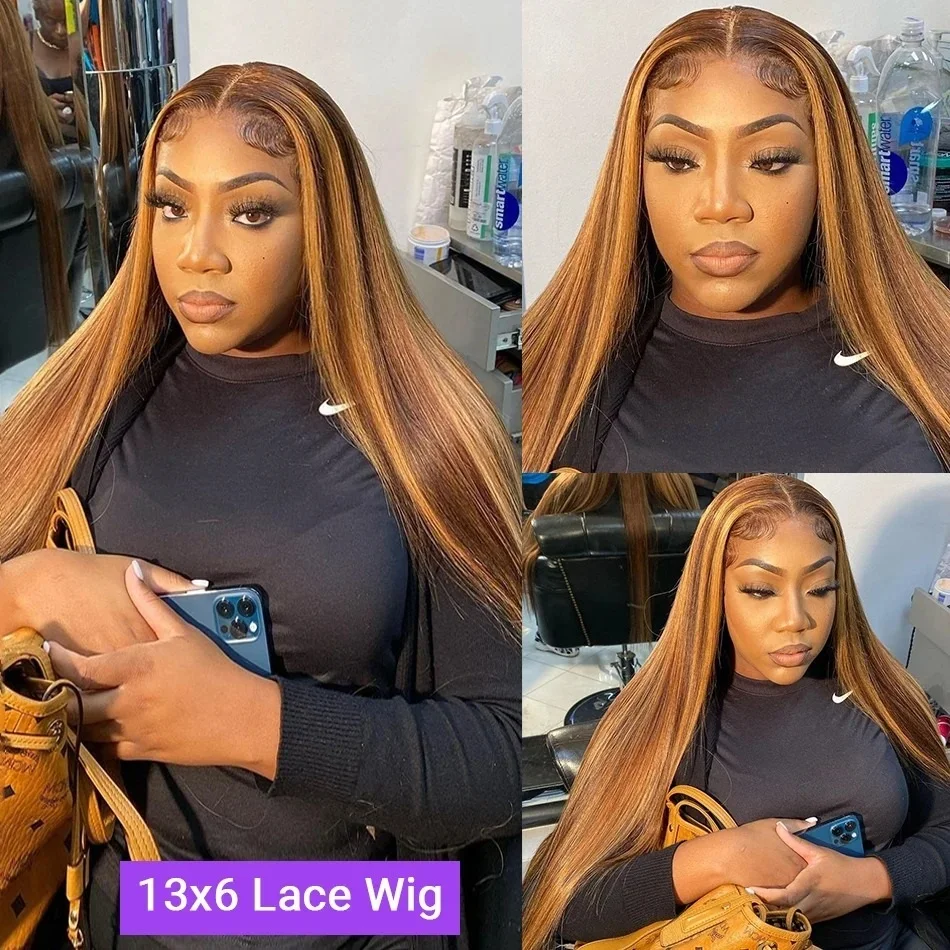 Meodi 13x4 Highlight Wig Colored Lace Front Human Hair Wigs For Women 13x6 Hd Pre Plucked Honey Blonde Straight Lace Frontal Wig
